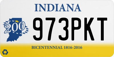 IN license plate 973PKT