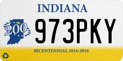 IN license plate 973PKY