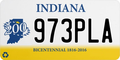 IN license plate 973PLA