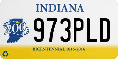 IN license plate 973PLD