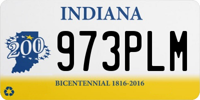 IN license plate 973PLM