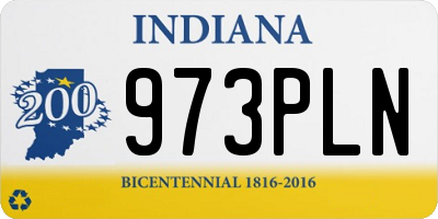 IN license plate 973PLN