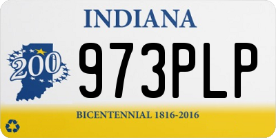 IN license plate 973PLP