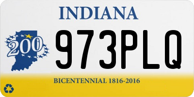 IN license plate 973PLQ