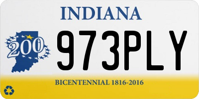 IN license plate 973PLY