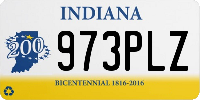 IN license plate 973PLZ