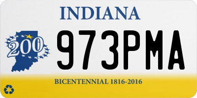IN license plate 973PMA