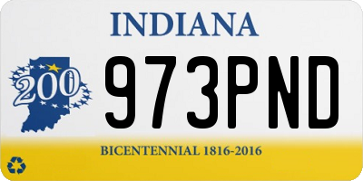 IN license plate 973PND