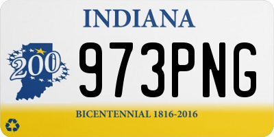 IN license plate 973PNG