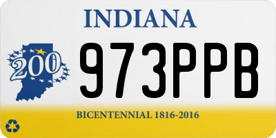 IN license plate 973PPB