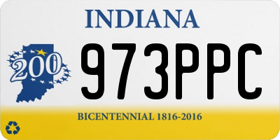 IN license plate 973PPC