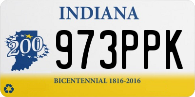 IN license plate 973PPK