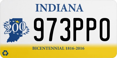 IN license plate 973PPO