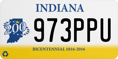 IN license plate 973PPU