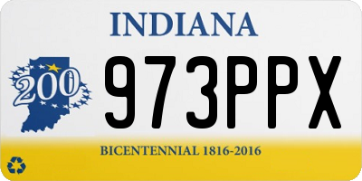 IN license plate 973PPX