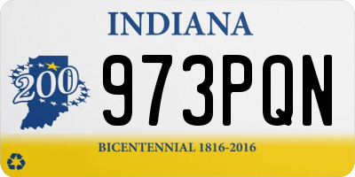 IN license plate 973PQN