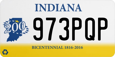 IN license plate 973PQP