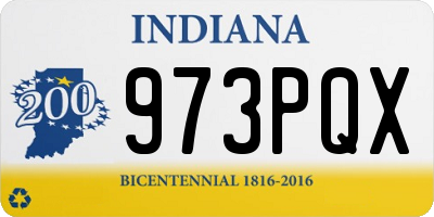 IN license plate 973PQX
