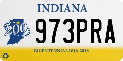 IN license plate 973PRA