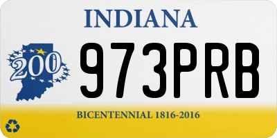 IN license plate 973PRB