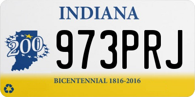 IN license plate 973PRJ