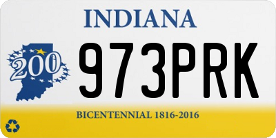 IN license plate 973PRK