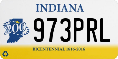 IN license plate 973PRL