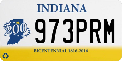 IN license plate 973PRM