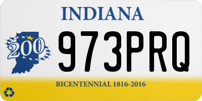 IN license plate 973PRQ