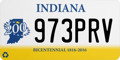 IN license plate 973PRV