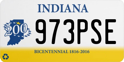 IN license plate 973PSE