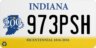 IN license plate 973PSH
