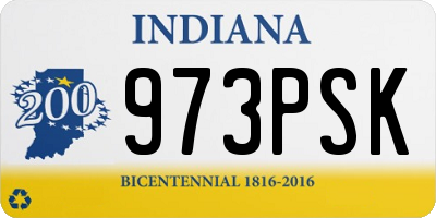 IN license plate 973PSK