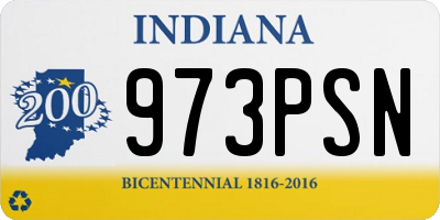 IN license plate 973PSN