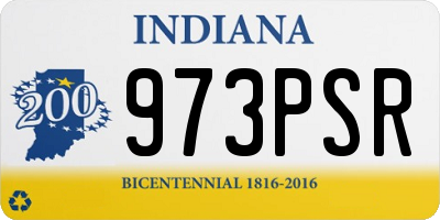 IN license plate 973PSR