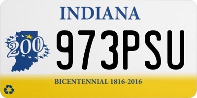 IN license plate 973PSU