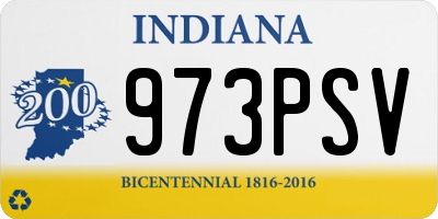IN license plate 973PSV