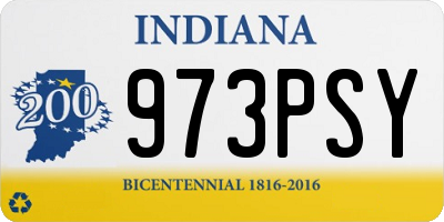 IN license plate 973PSY