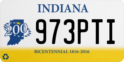 IN license plate 973PTI