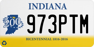 IN license plate 973PTM