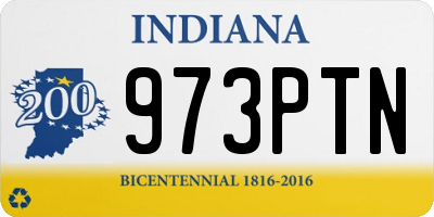 IN license plate 973PTN