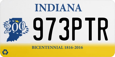 IN license plate 973PTR