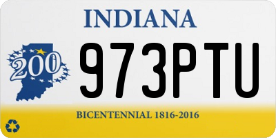 IN license plate 973PTU