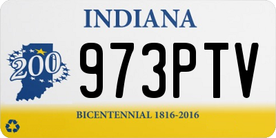 IN license plate 973PTV