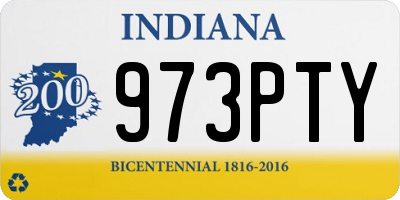 IN license plate 973PTY