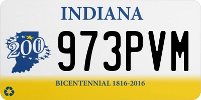 IN license plate 973PVM