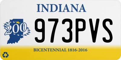 IN license plate 973PVS
