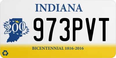 IN license plate 973PVT
