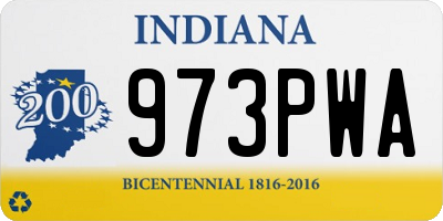 IN license plate 973PWA