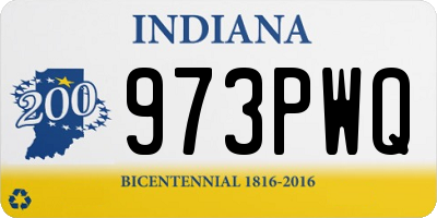 IN license plate 973PWQ